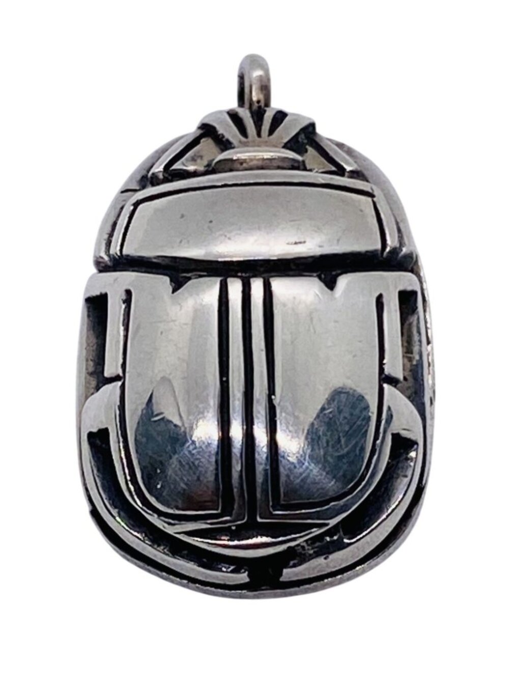 Tiffany & Co Scarab Hieroglyphics Sterling Silver 925 Pendant Charm - Picture 3 of 8